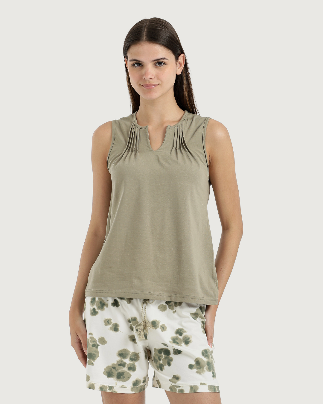 Women's Shorts Pajamas with Flowers