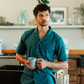 Men's Button-Up Pajamas with Toucan Print