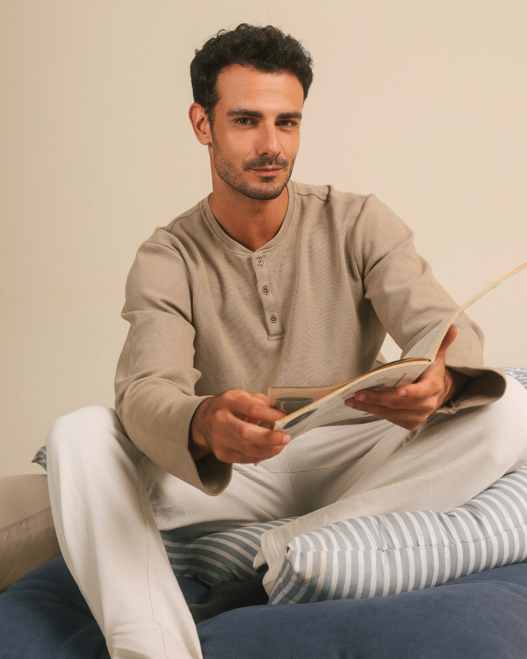 Textured Henley Pajamas