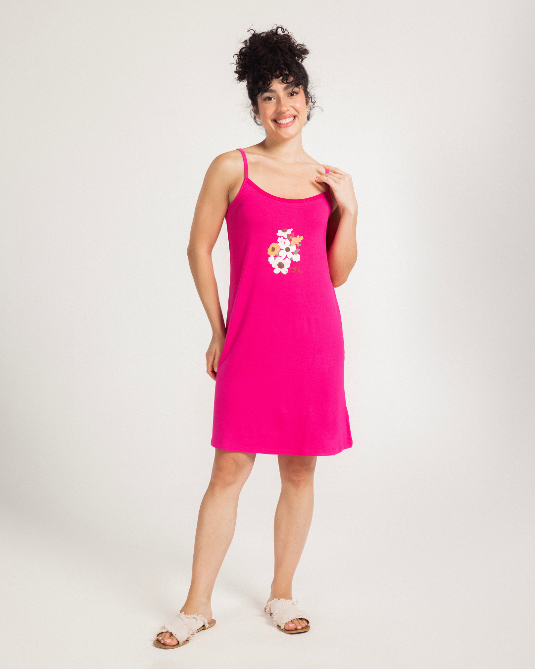 قميص حريمي حمالة ورود الصيف