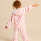 Girls' onesie with a pink Christmas tree print