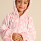 Girls' onesie with a pink Christmas tree print