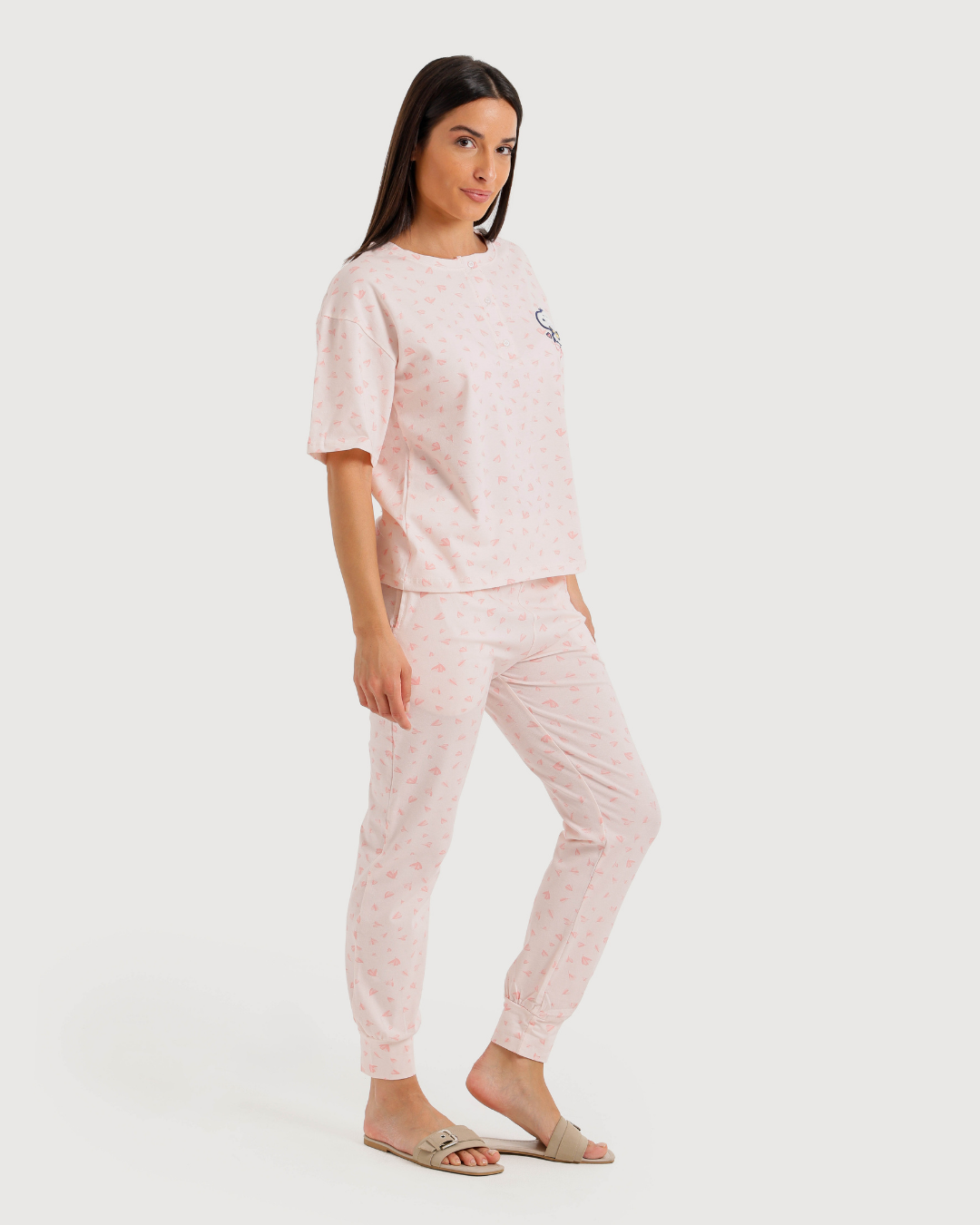 Women's buttoned pajama pants
