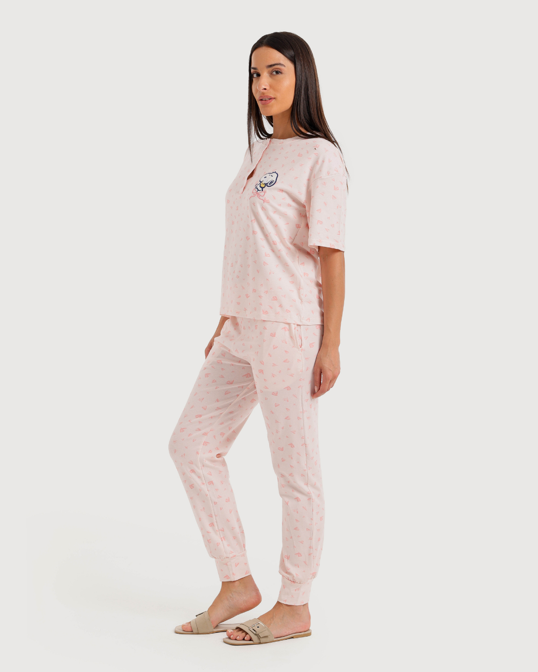 Women's buttoned pajama pants