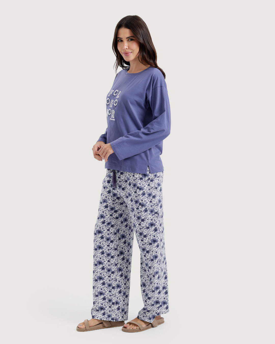 pajama women fleur manche pantalon