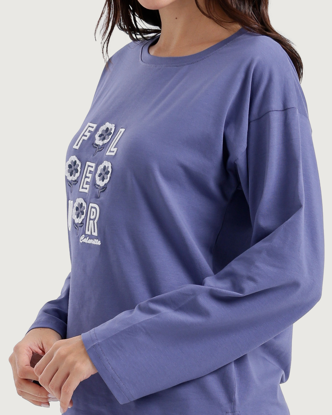 pajama women fleur manche pantalon