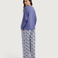 pajama women fleur manche pantalon