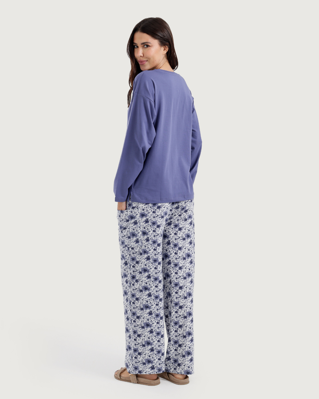 pajama women fleur manche pantalon