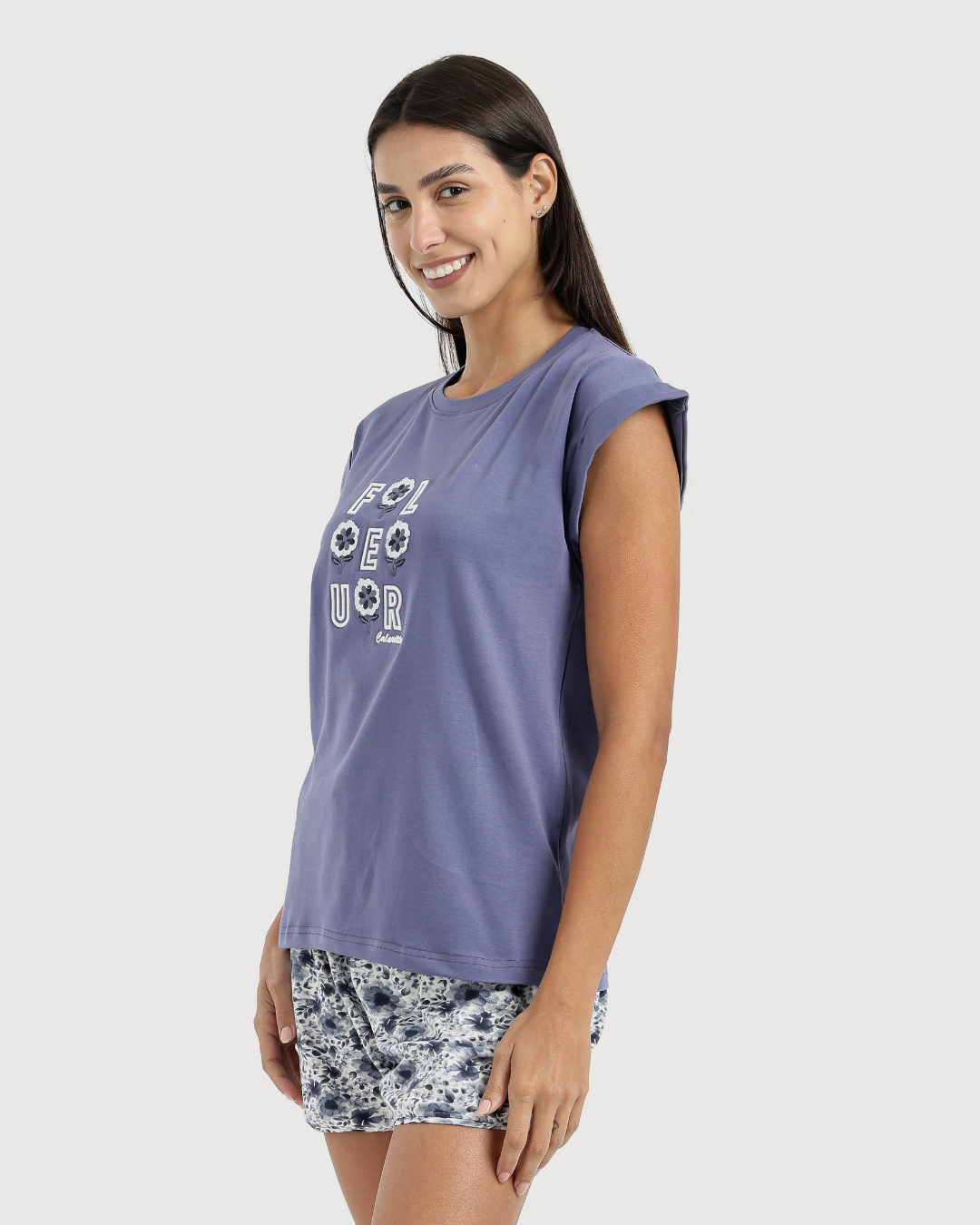 flower بيجاما حريمى شورت