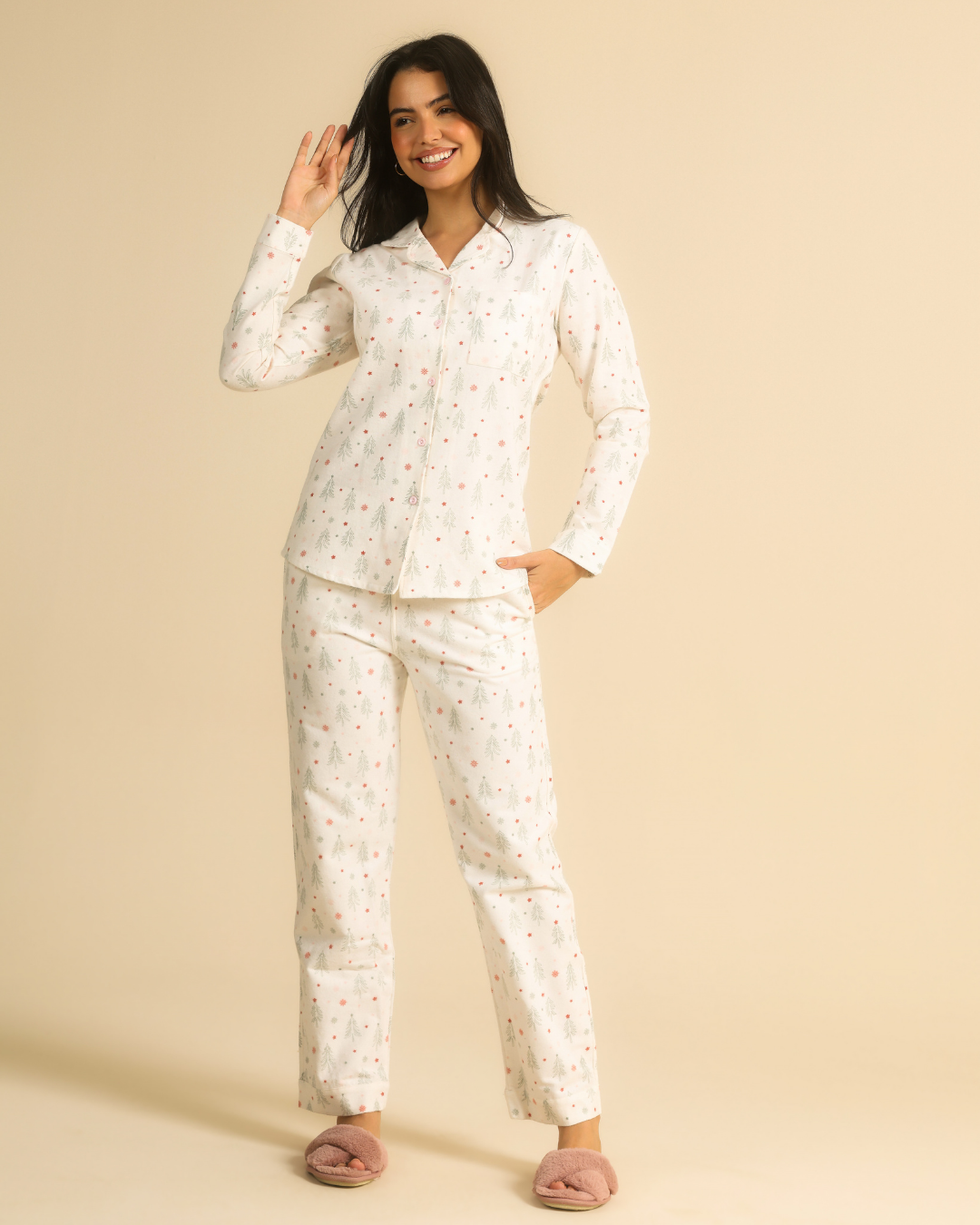 Winter wonderland classic button up pajama
