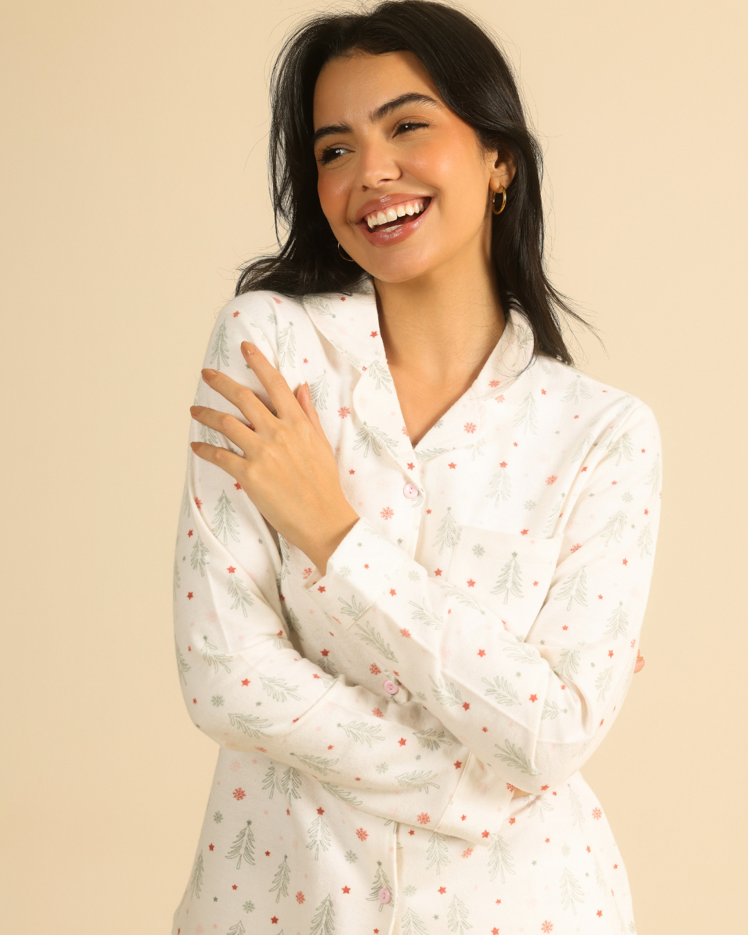 Winter wonderland classic button up pajama