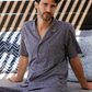 Men's Button-Up Pajamas with Toucan Print