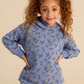 Girls' winter pajamas with a rose print