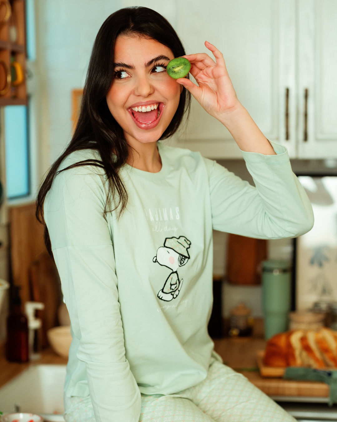 بيجاما حريمي كم طويل  سنوبي الربيع