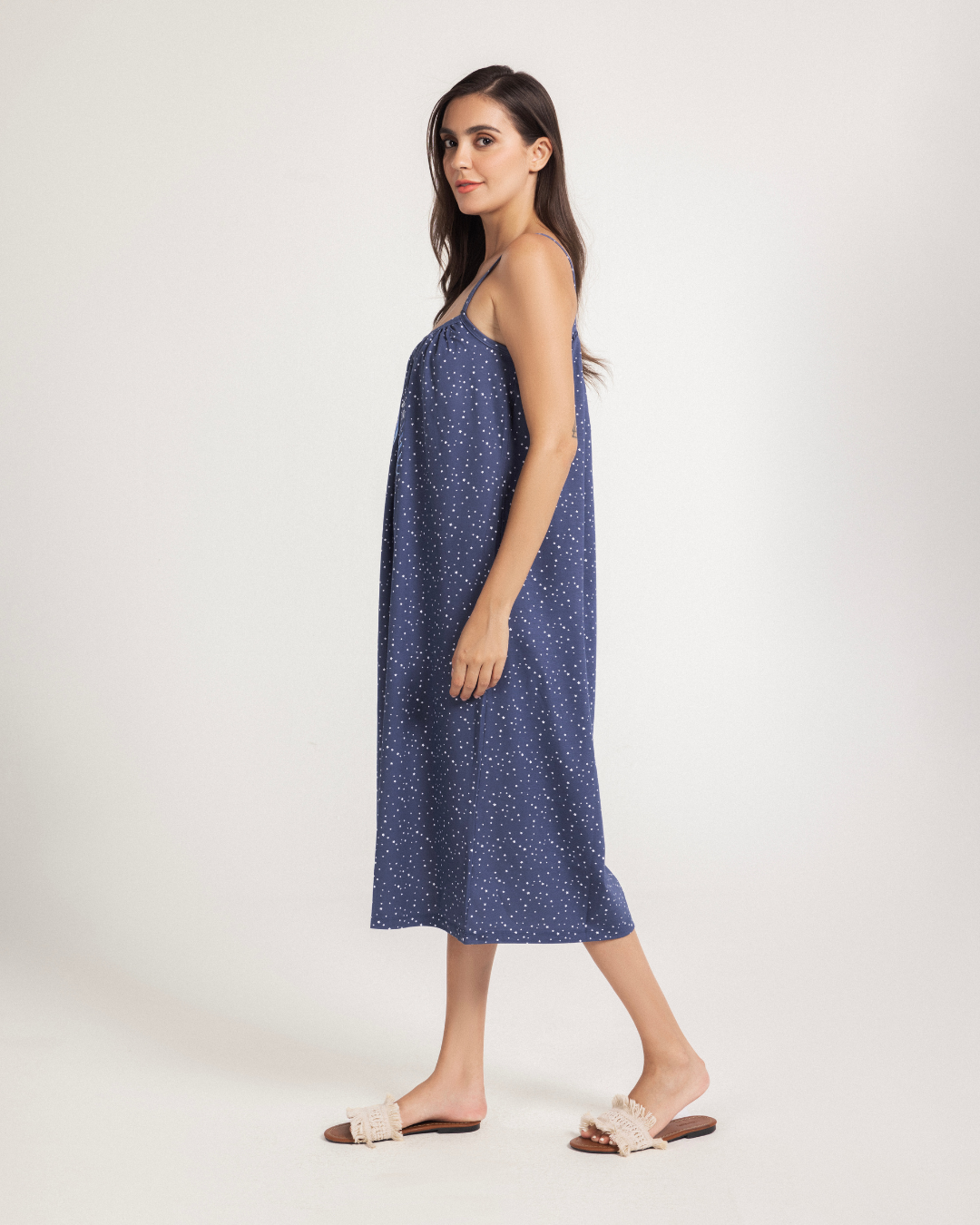 فستان حمالات قطن