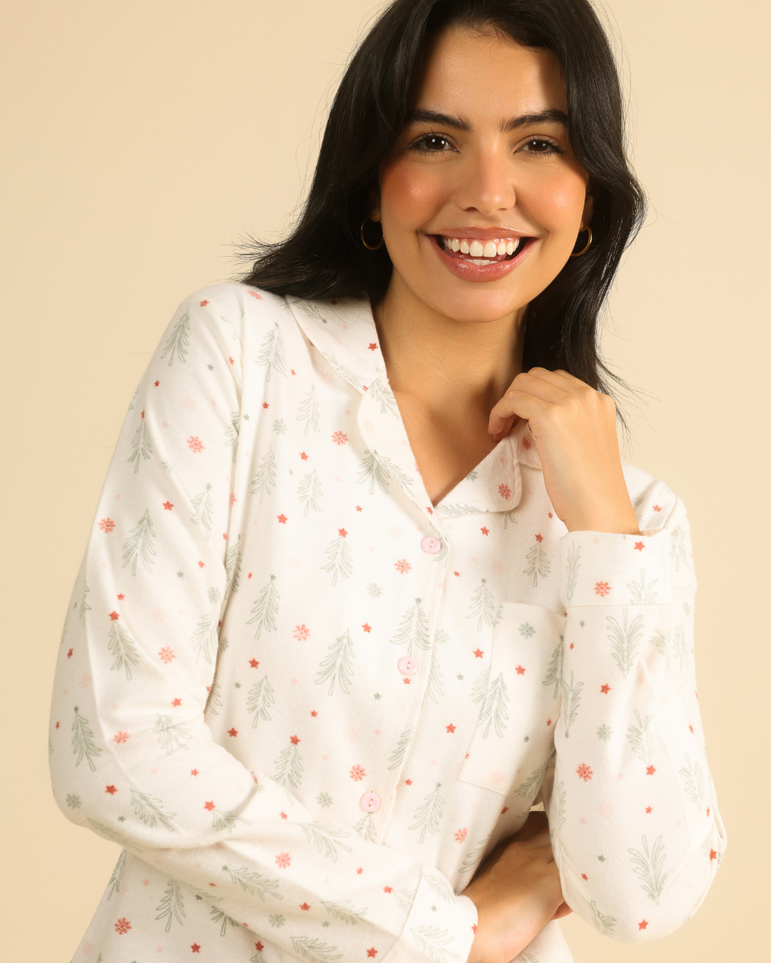 Winter wonderland classic button up pajama