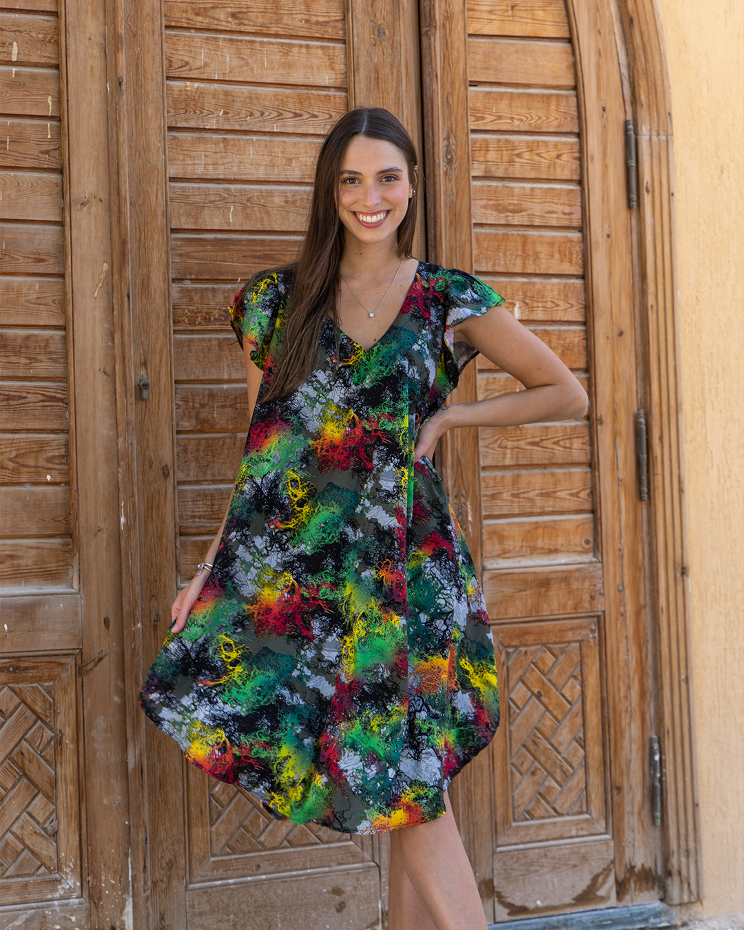 Short viscose shirt 87