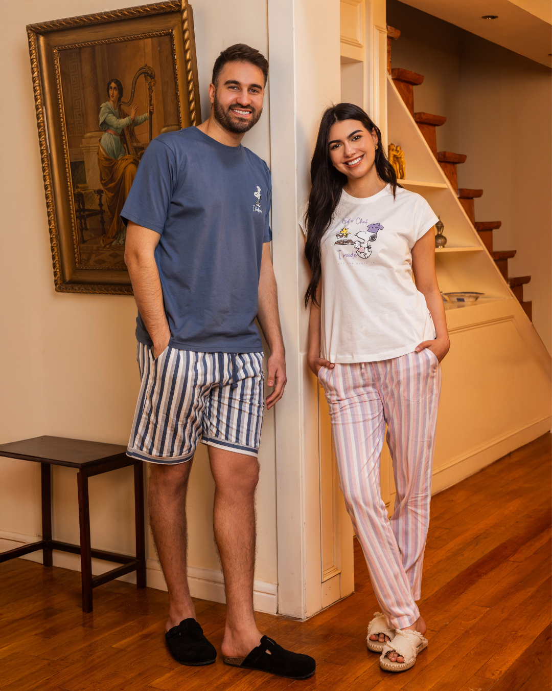 Eid Snoopy half sleeve pajamas shorts summer melton