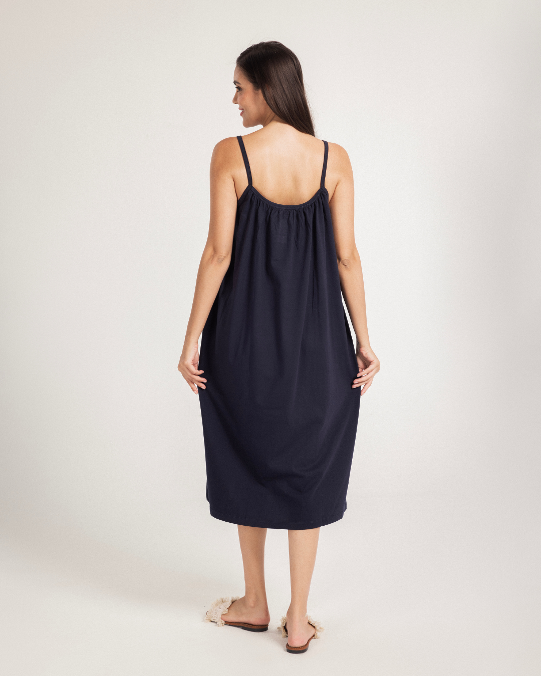 Cotton strap shirt with roses printing