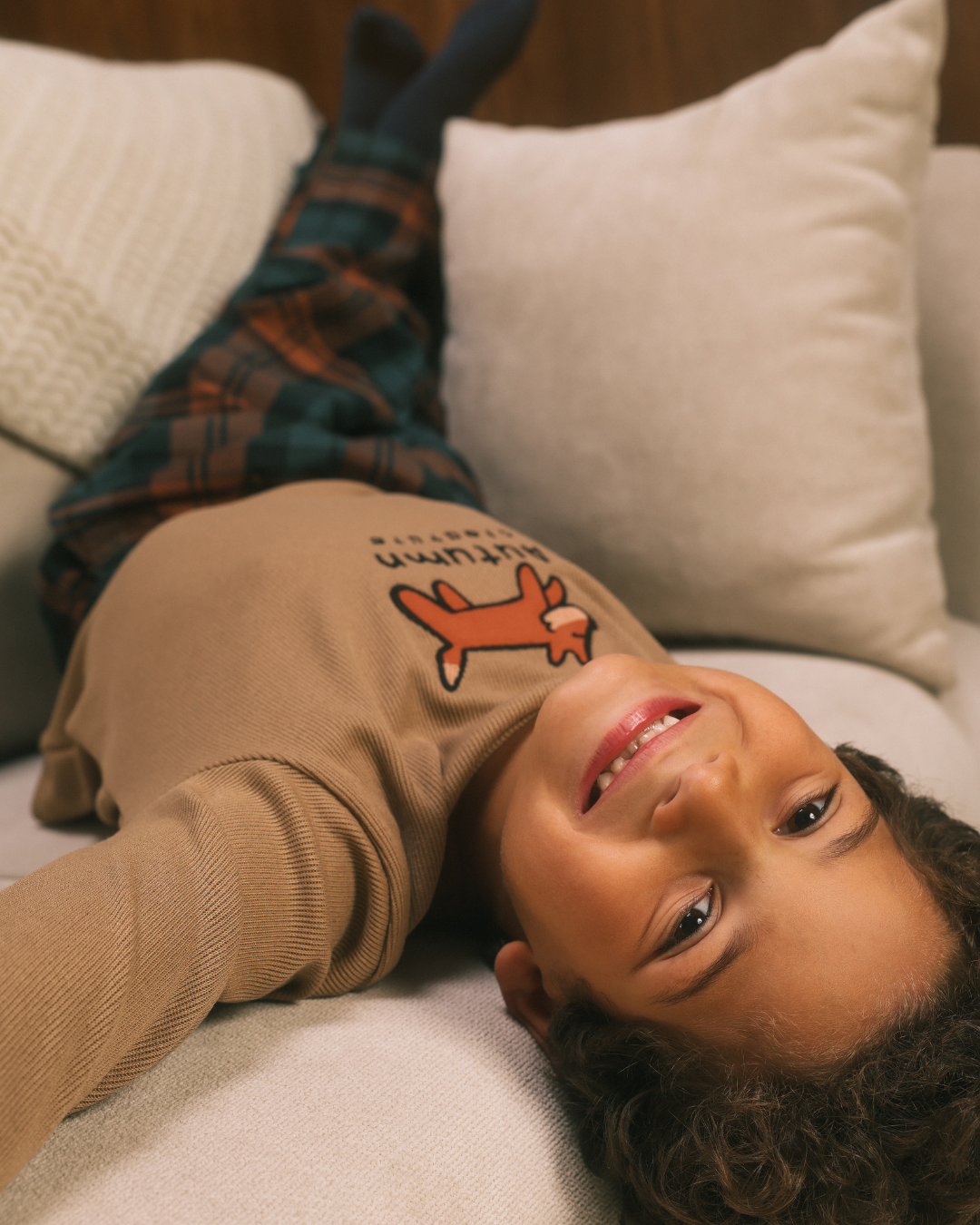 A Boy Autumn Vibes Pajama in Warm Colors