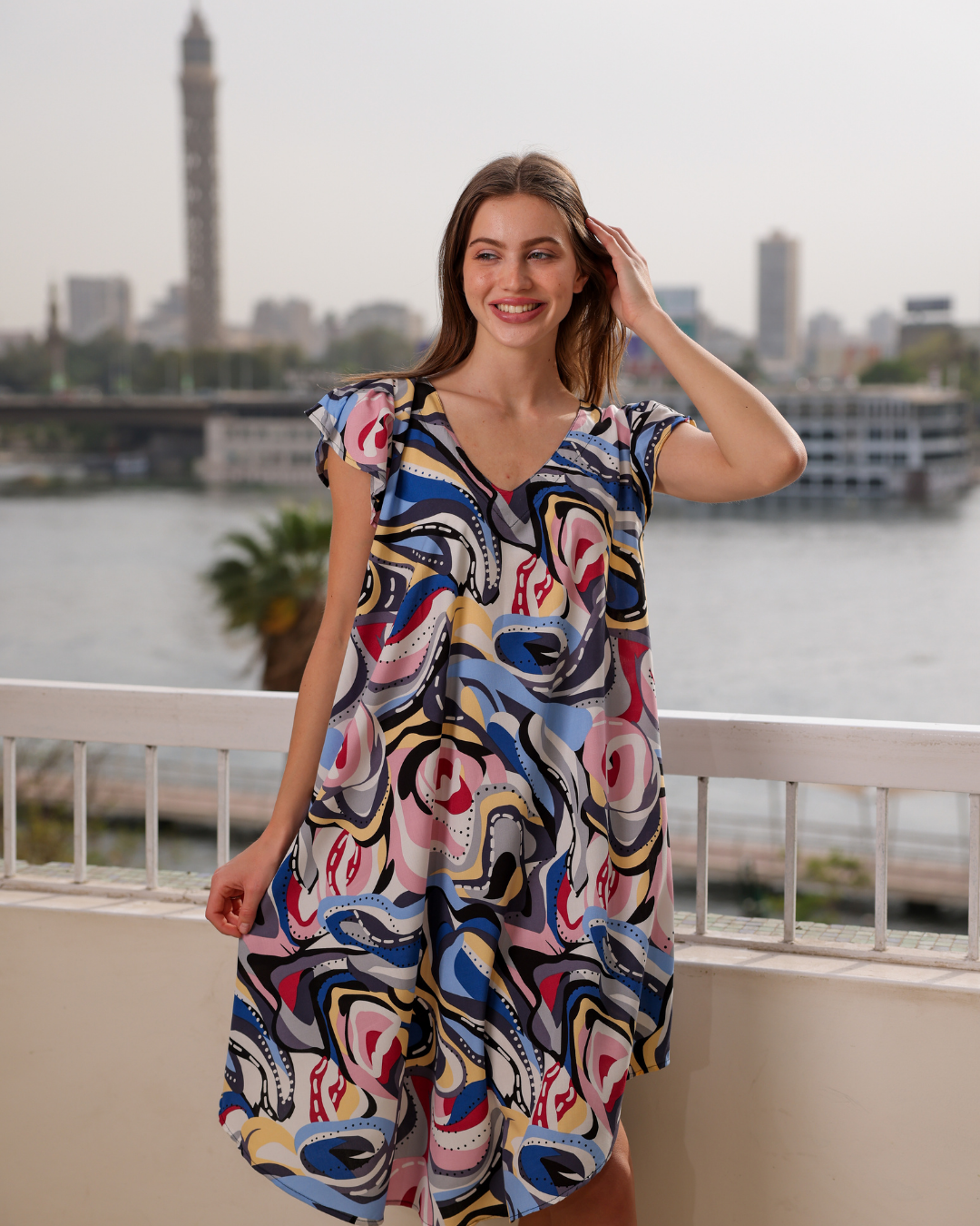 752 قميص فسكوز قصير