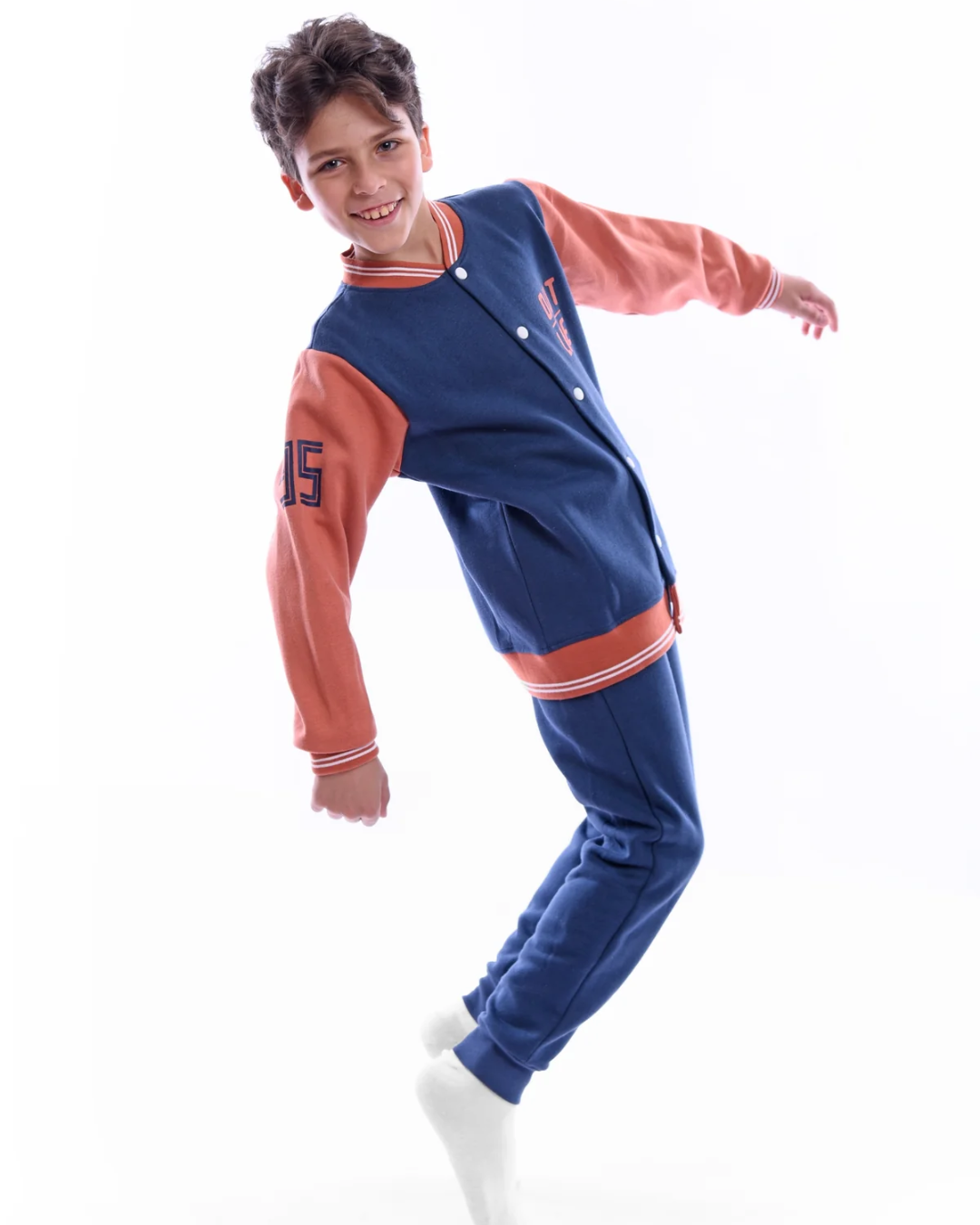 Stay StroNg Boys Pajama Jacket + Printed Pants