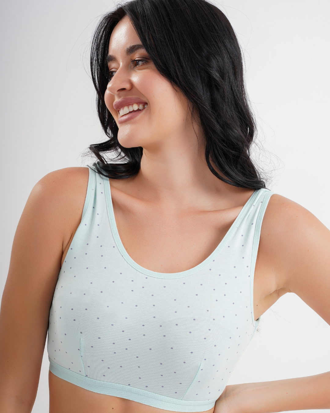 2S soft bra, wide strap, printed