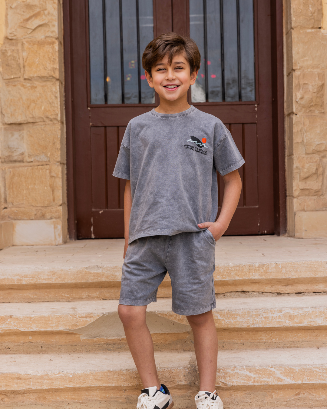 طقم  شورت سمر ميلتون تحجير شمس و مركب