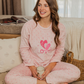 Pink Hearts Women's Long Sleeve Pajamas