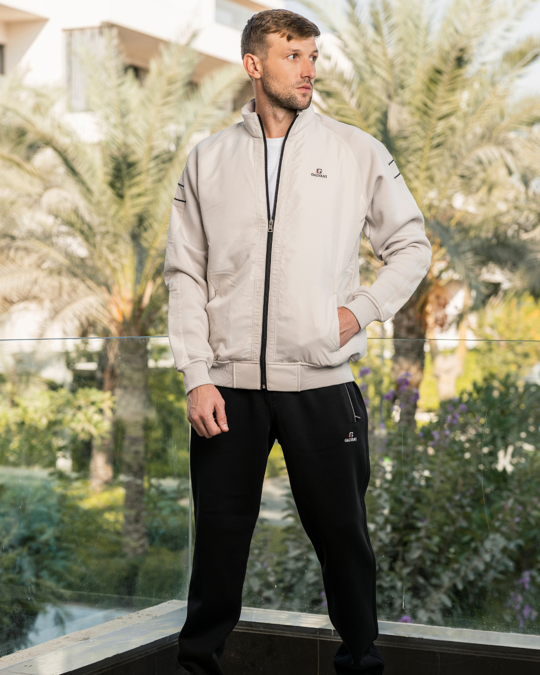 GALVANI G Men's pajamas with collar and zipper