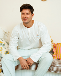 بيجاما رجالى بزراير و كُم طويل كائنات الربيع