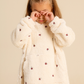 Rosebud Allover Embroidered Girls Wearable Blanket