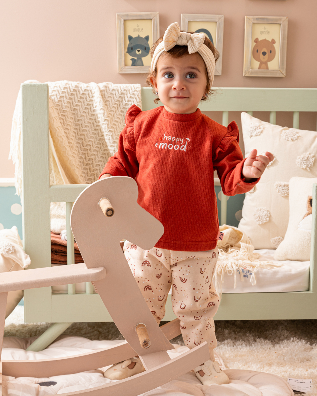 Cute Rainbow بيجاما بيبي بناتي