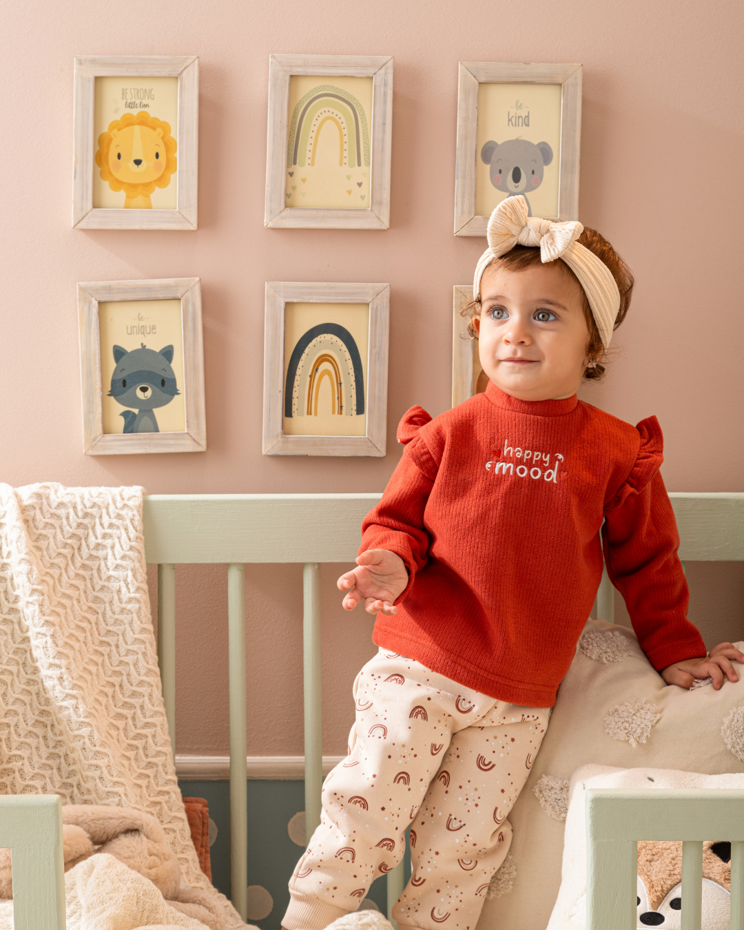 Cute Rainbow بيجاما بيبي بناتي