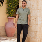 Men's half-sleeve pajamas and polo pants