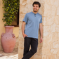 Men's half-sleeve pajamas and polo pants