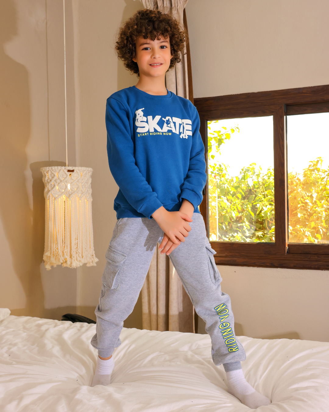 Skate boys pajamas medium