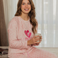 Pink Hearts Women's Long Sleeve Pajamas