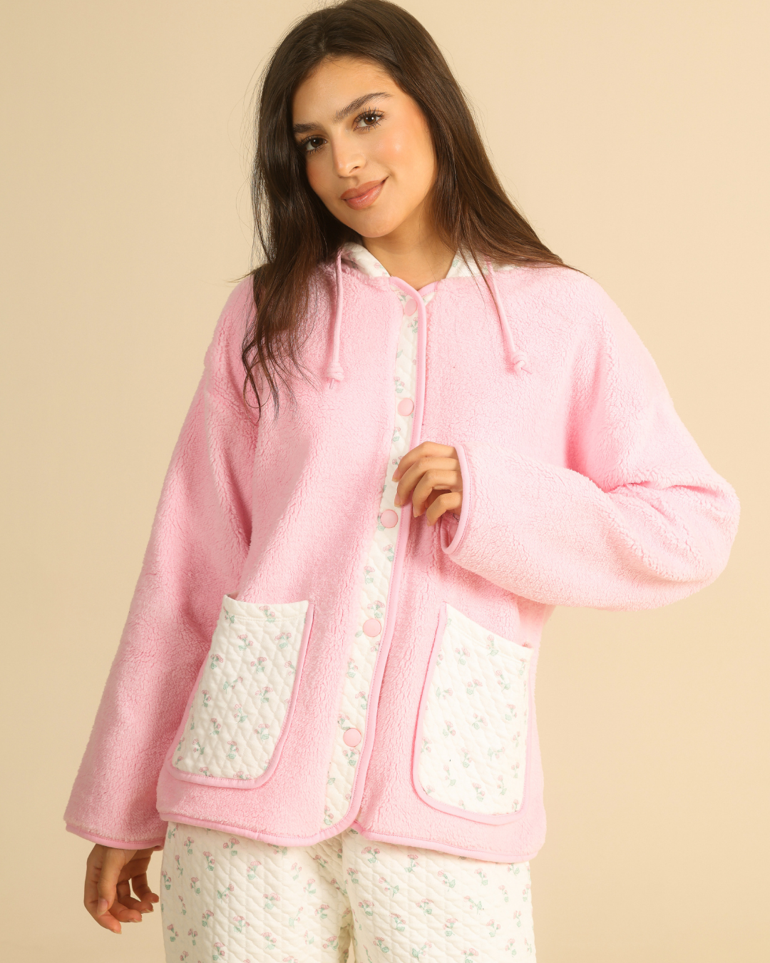 The Sherpa Floral Dream Quilt Women Pajama Set