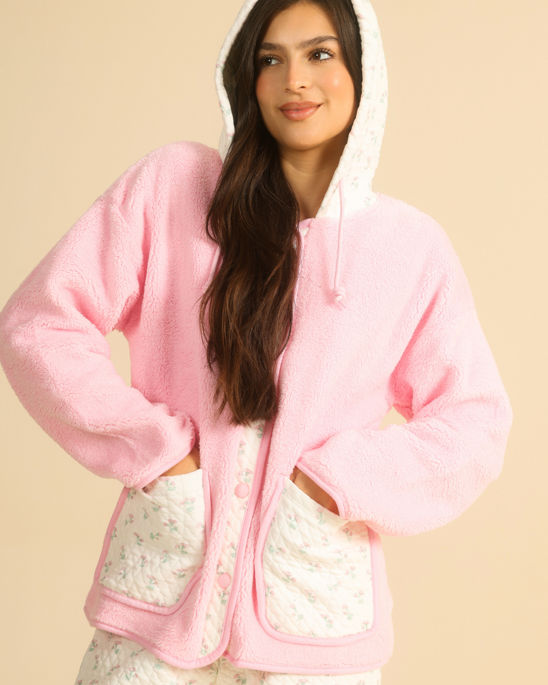 The Sherpa Floral Dream Quilt Women Pajama Set
