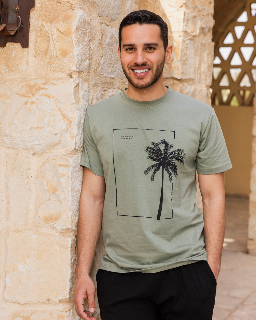 good vibes بيجاما رجالي نص كم و بنطلون