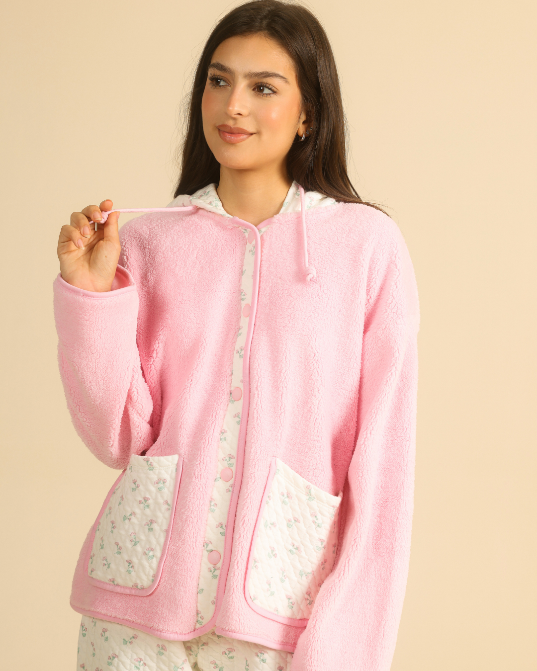 The Sherpa Floral Dream Quilt Women Pajama Set