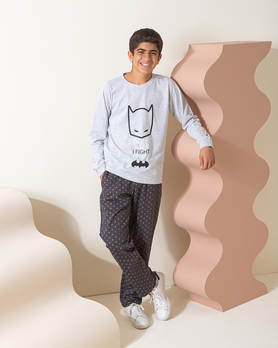 I don't sleep i fight crime بيجاما أولادي كُم طويل