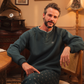 Henley pajamas with printed pants