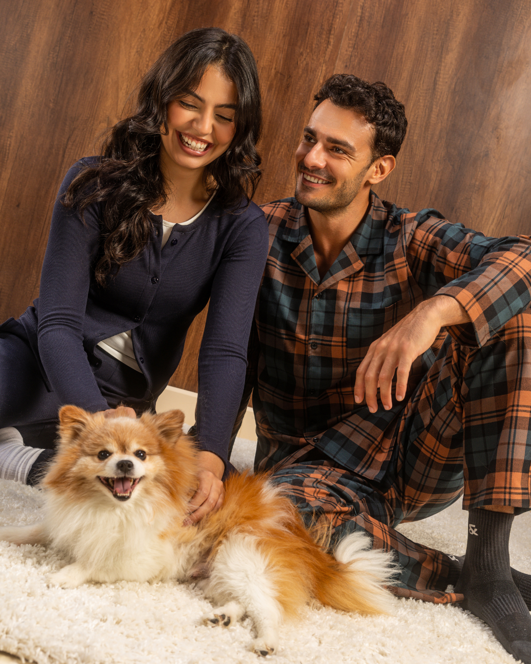 Ribbed Button-Front Pajamas