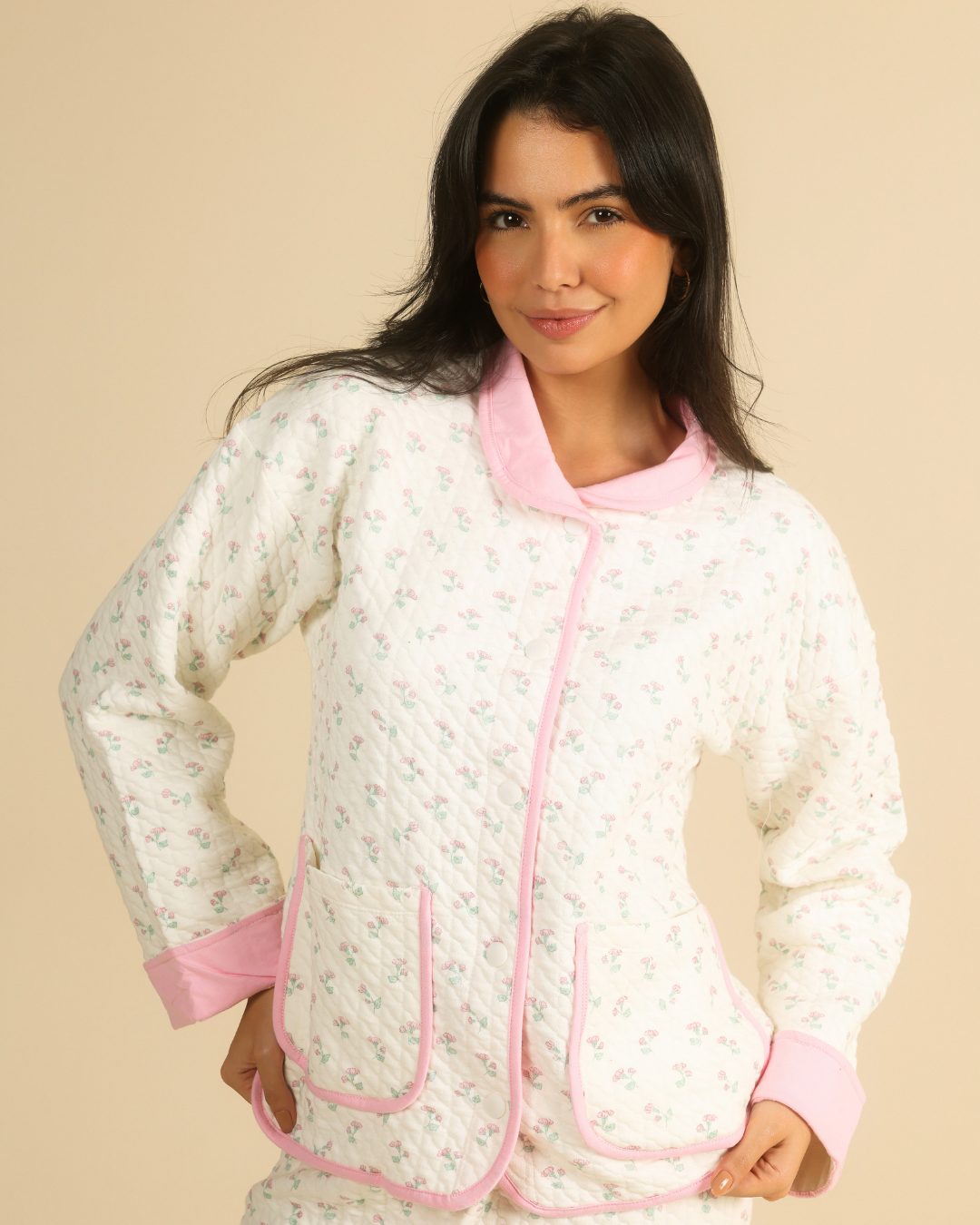 Quilted Floral Dream Women Pajama Set