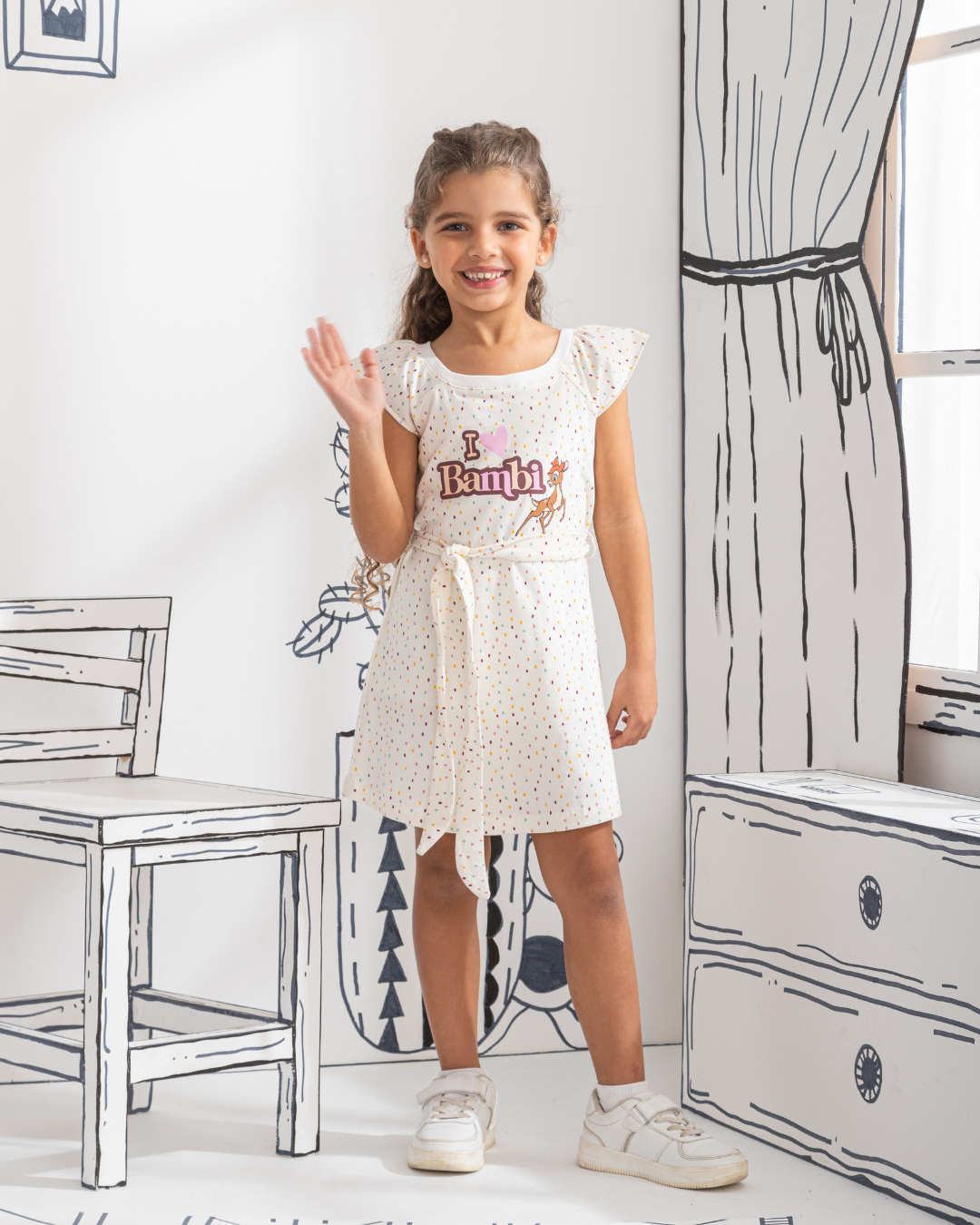 i love Bambi قميص نوم بناتي