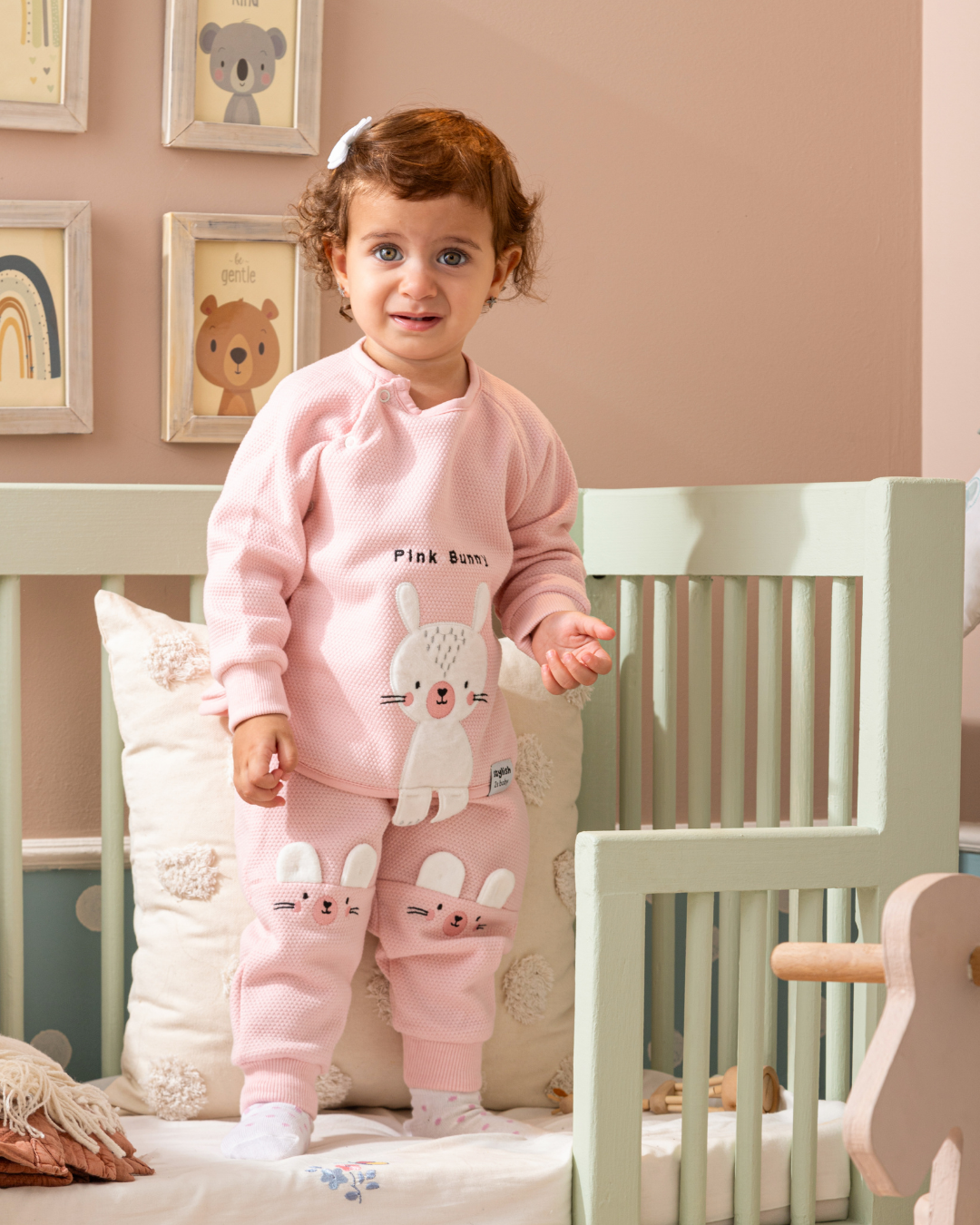 Newborn Girl Pink Bunny Pajama