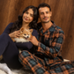 Ribbed Button-Front Pajamas