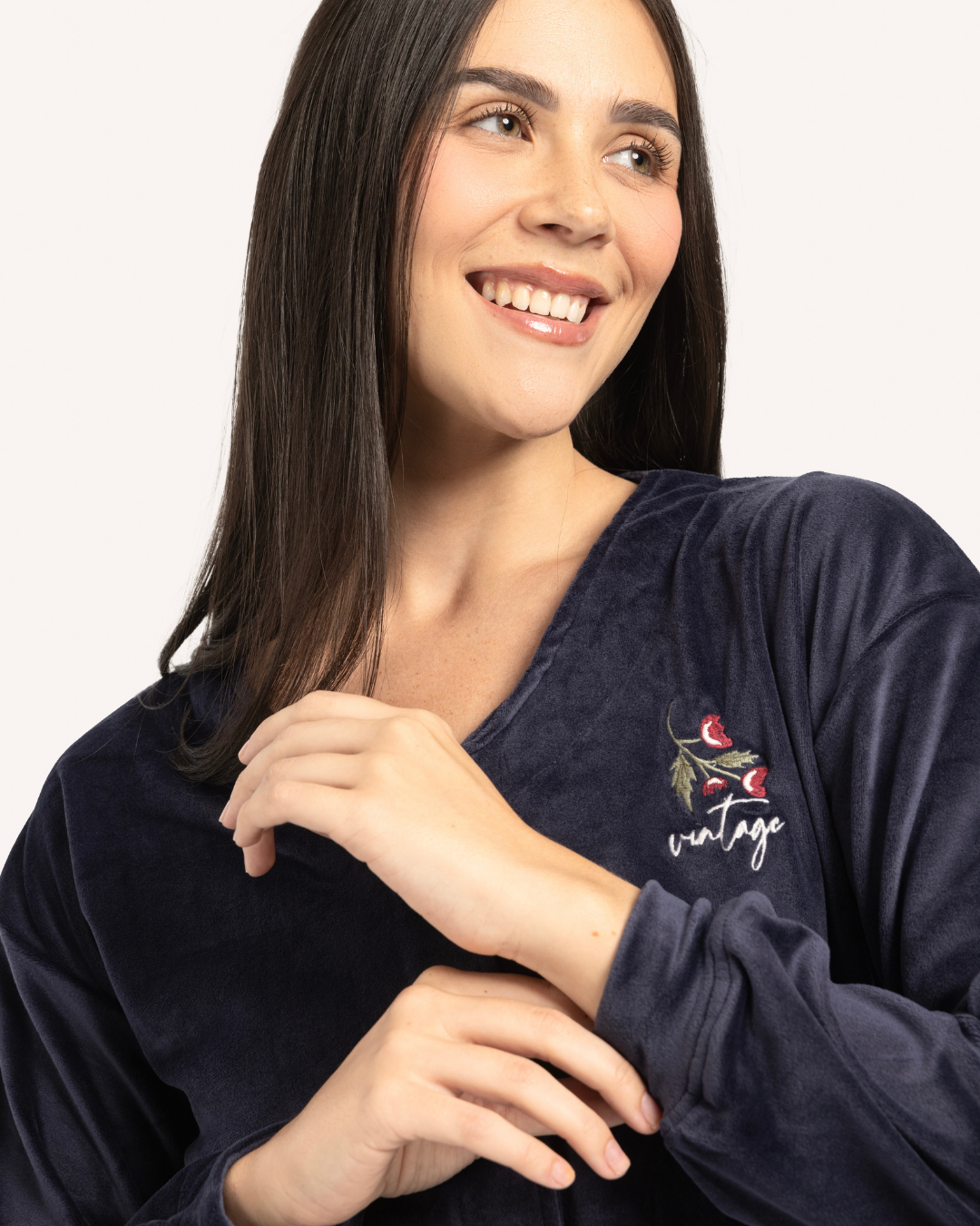 Vintage Long Sleeve Button Down Pajamas